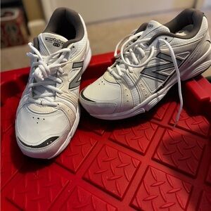 New Balance Men's White and Black Athletic Shoes